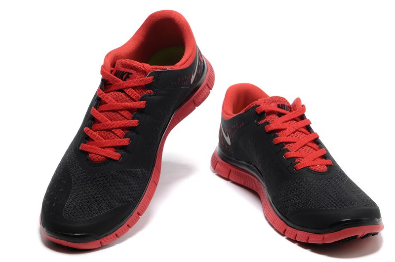 Nike Free 4.0 V2 Mens Shoes Red Black - Click Image to Close